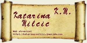 Katarina Milčić vizit kartica